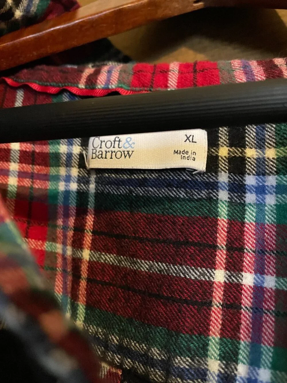 Croft and Barrow Plaid Flannel Shirt Button Down Women's XL (RUNS SMALLER) - Picture 3 of 11